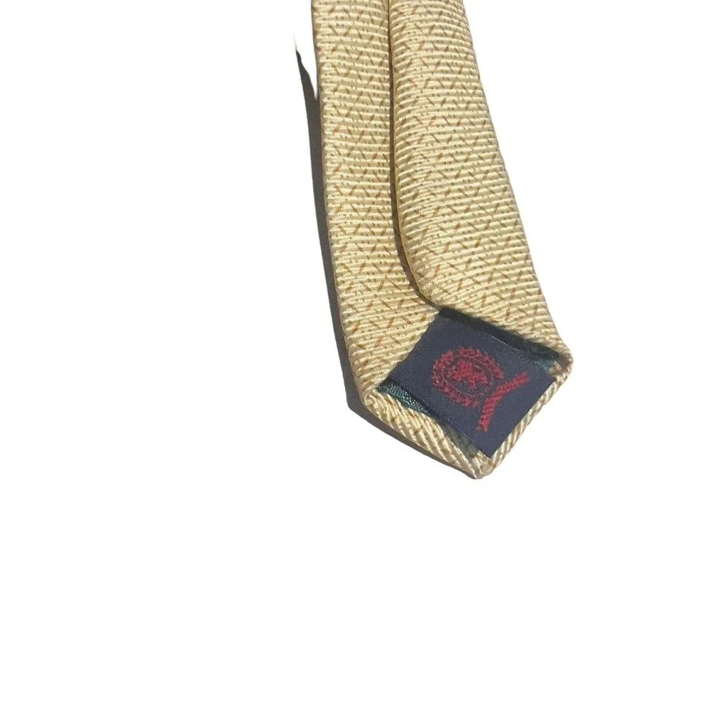 Vintage Tommy Hilfiger 100% Silk Mens Necktie 2 tone Charcoal /Gold 60 in USA‎